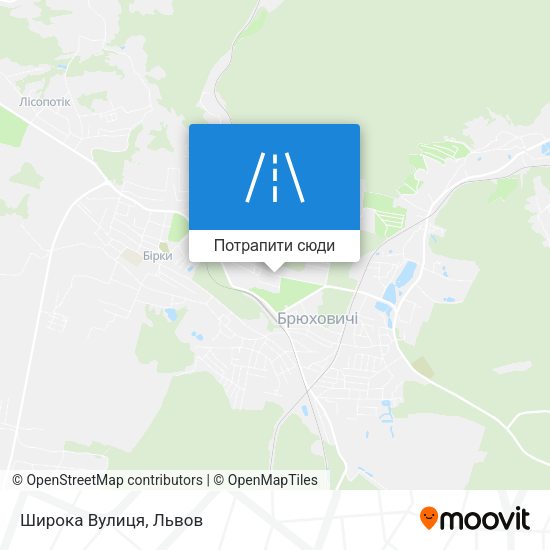 Карта Широка Вулиця