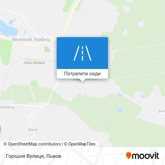 Карта Горішня Вулиця