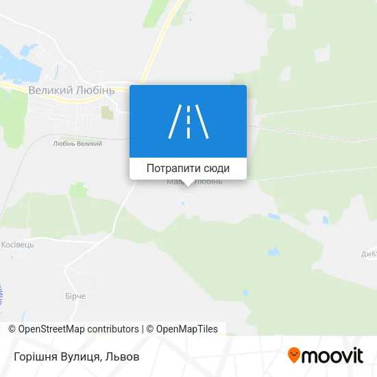 Карта Горішня Вулиця