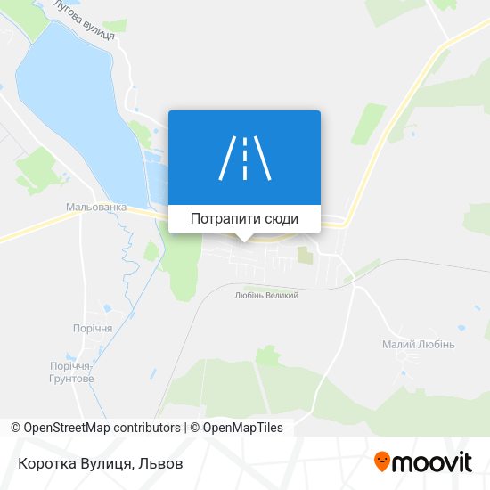 Карта Коротка Вулиця