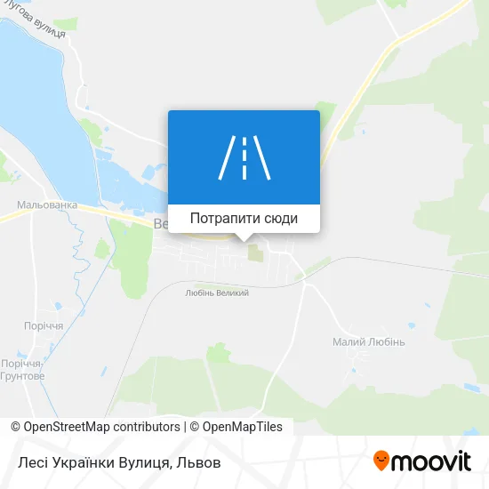 Карта Лесі Українки Вулиця