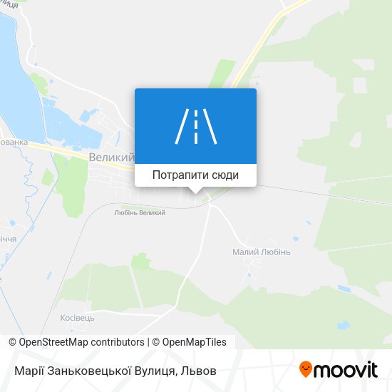 Карта Марії Заньковецької Вулиця