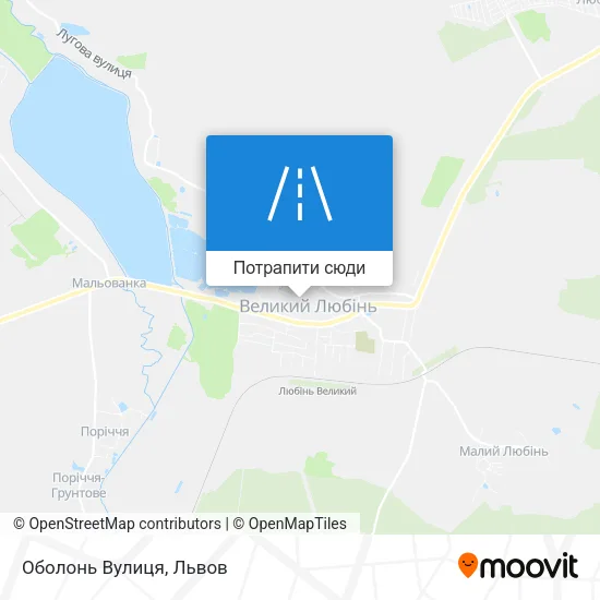 Карта Оболонь Вулиця