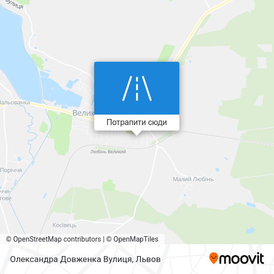 Карта Олександра Довженка Вулиця