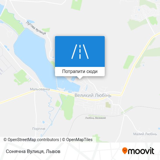 Карта Сонячна Вулиця