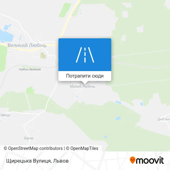 Карта Щирецька Вулиця