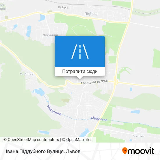 Карта Івана Піддубного Вулиця