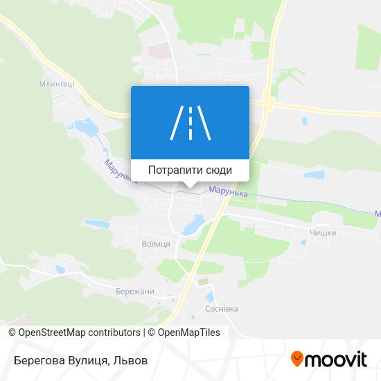 Карта Берегова Вулиця