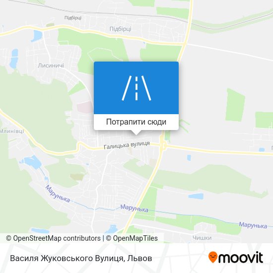 Карта Василя Жуковського Вулиця