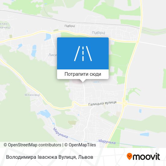 Карта Володимира Івасюка Вулиця