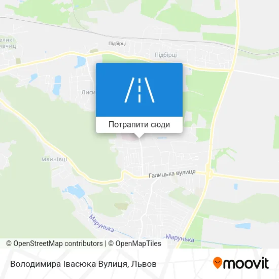 Карта Володимира Івасюка Вулиця