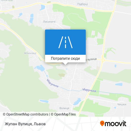 Карта Жупан Вулиця