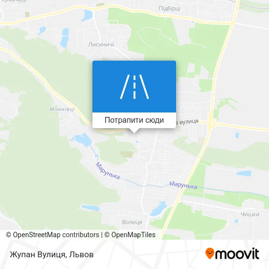Карта Жупан Вулиця