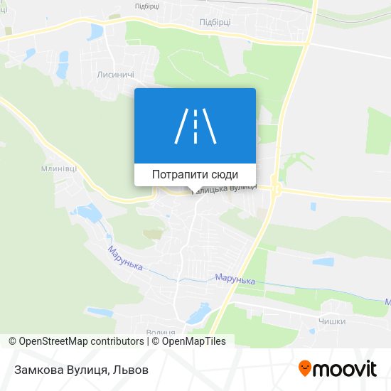 Карта Замкова Вулиця