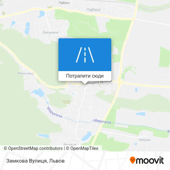Карта Замкова Вулиця