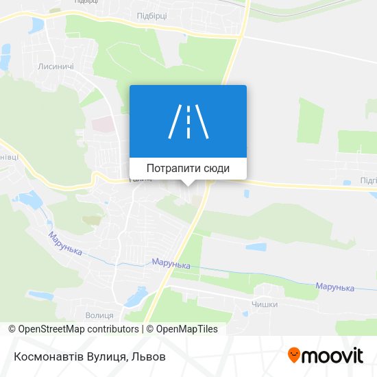 Карта Космонавтів Вулиця