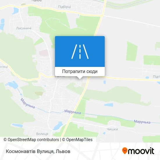 Карта Космонавтів Вулиця