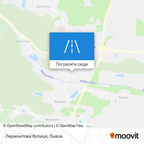 Карта Лермонтова Вулиця