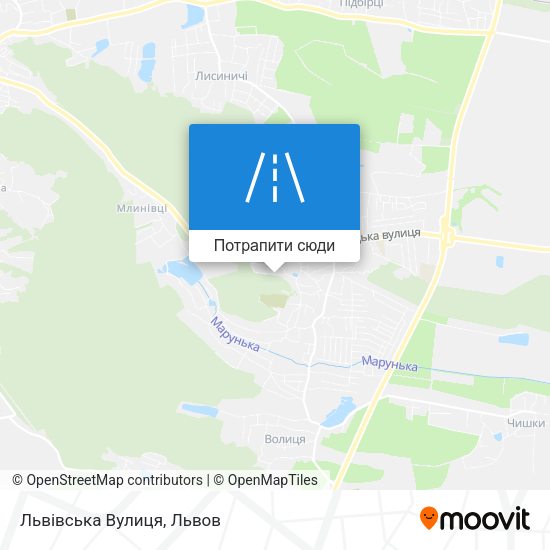 Карта Львівська Вулиця