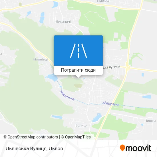 Карта Львівська Вулиця
