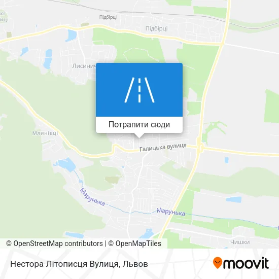 Карта Нестора Літописця Вулиця