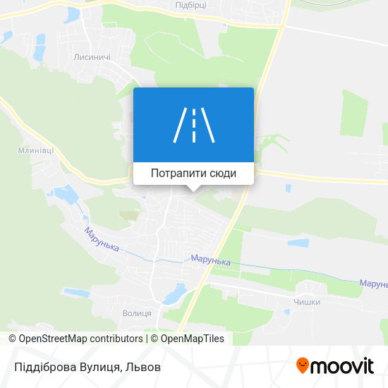 Карта Піддіброва Вулиця