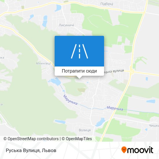 Карта Руська Вулиця