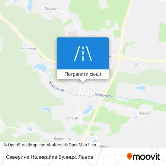 Карта Северина Наливайка Вулиця