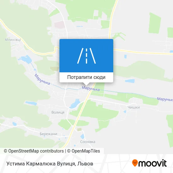 Карта Устима Кармалюка Вулиця