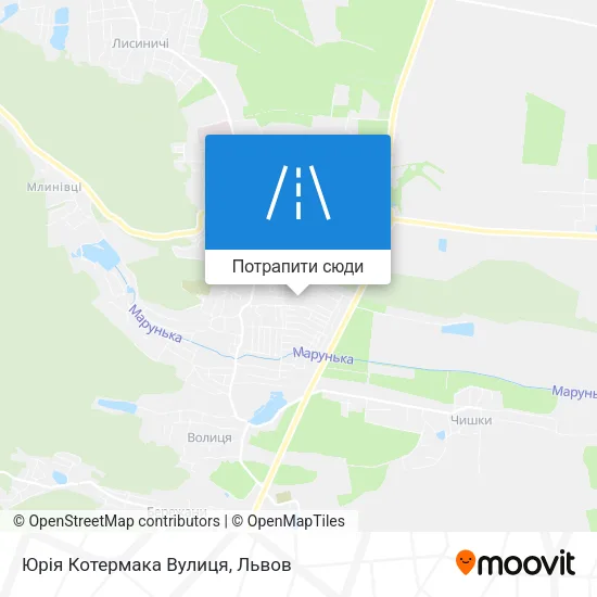 Карта Юрія Котермака Вулиця