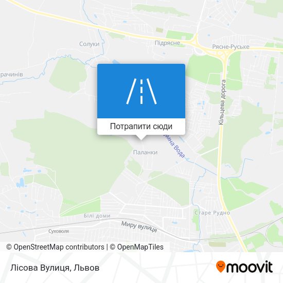 Карта Лісова Вулиця