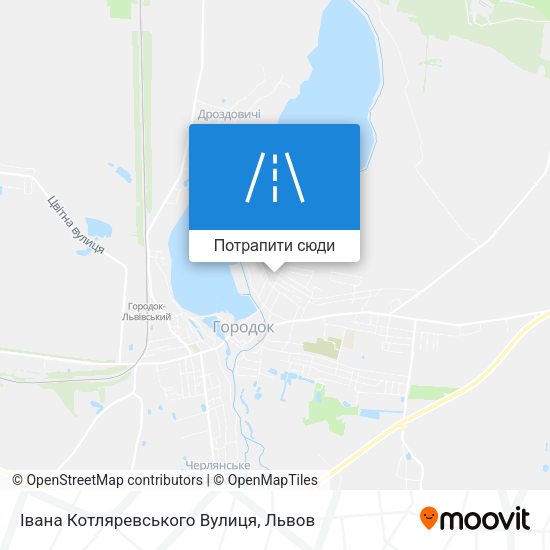 Карта Івана Котляревського Вулиця