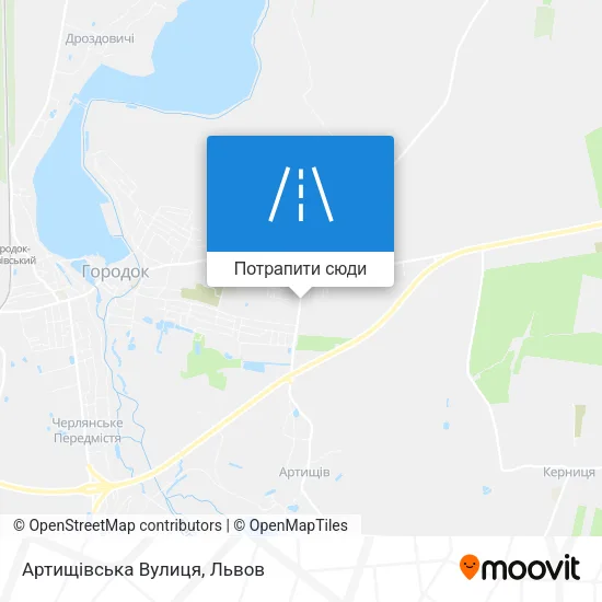 Карта Артищівська Вулиця