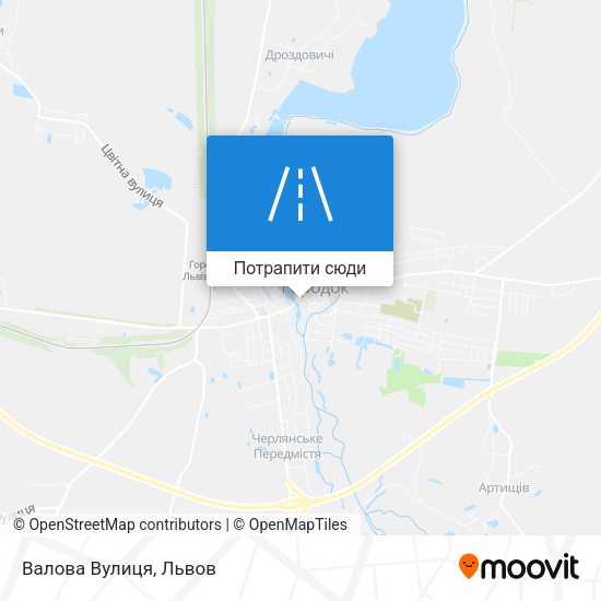 Карта Валова Вулиця