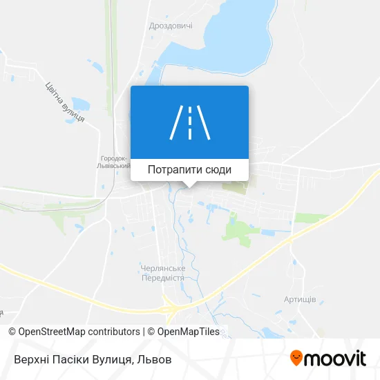 Карта Верхні Пасіки Вулиця