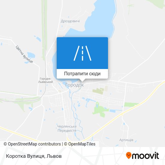 Карта Коротка Вулиця
