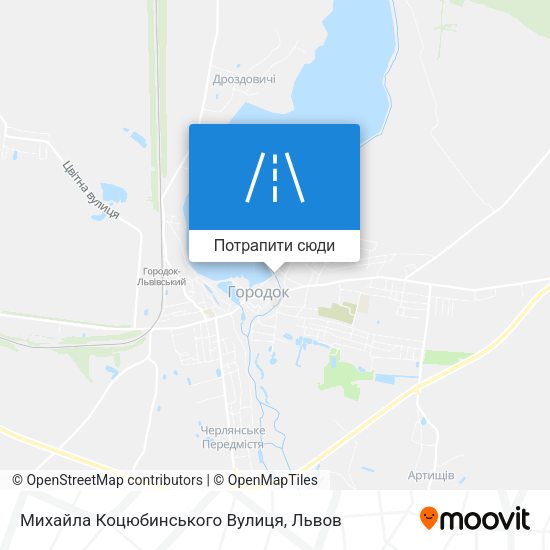 Карта Михайла Коцюбинського Вулиця