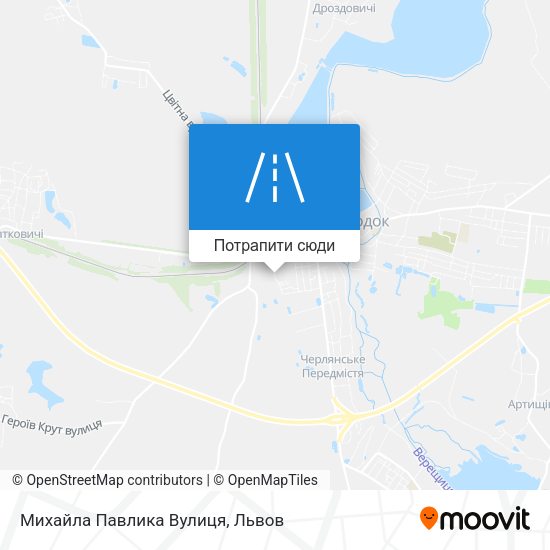 Карта Михайла Павлика Вулиця