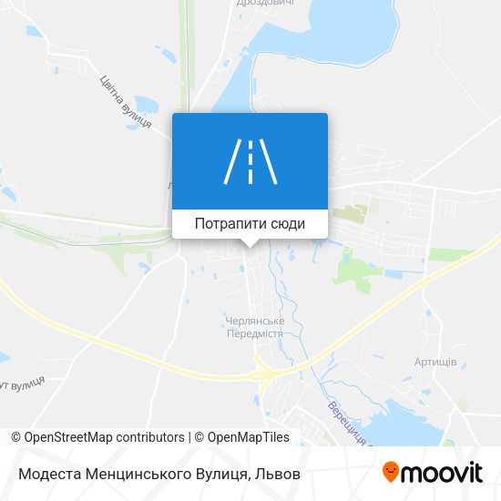 Карта Модеста Менцинського Вулиця