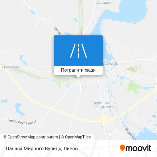 Карта Панаса Мирного Вулиця
