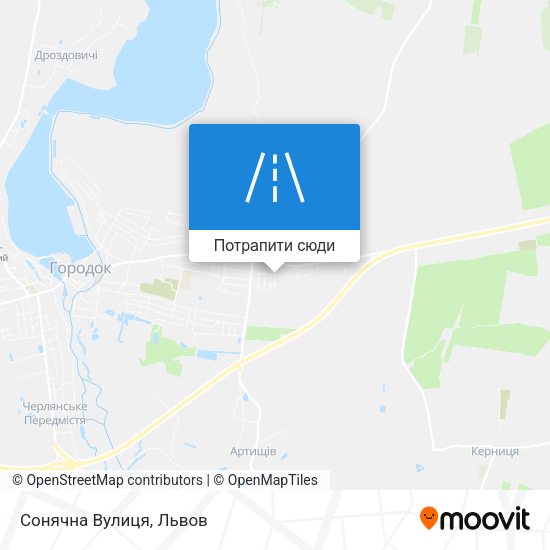 Карта Сонячна Вулиця
