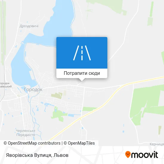 Карта Яворівська Вулиця