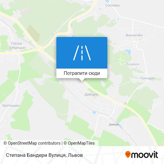 Карта Степана Бандери Вулиця