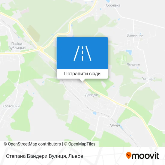 Карта Степана Бандери Вулиця