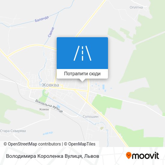 Карта Володимира Короленка Вулиця
