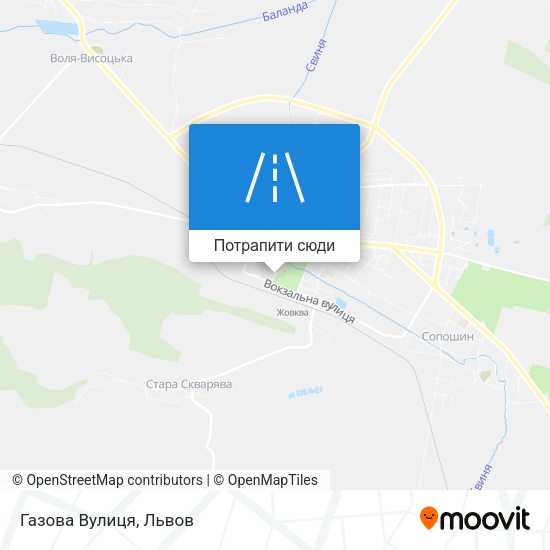 Карта Газова Вулиця