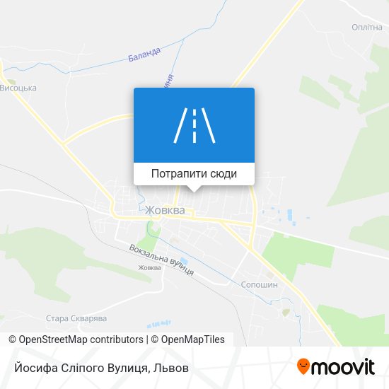Карта Йосифа Сліпого Вулиця