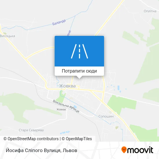Карта Йосифа Сліпого Вулиця