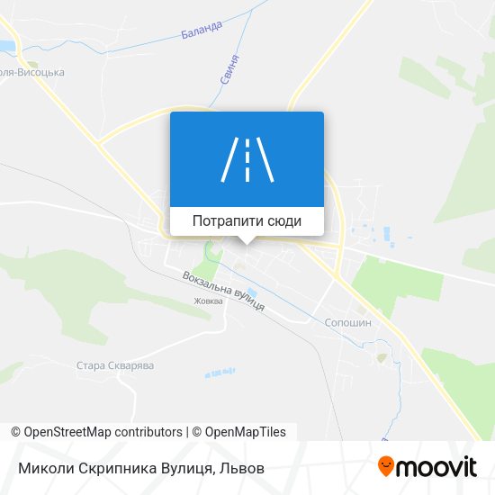 Карта Миколи Скрипника Вулиця