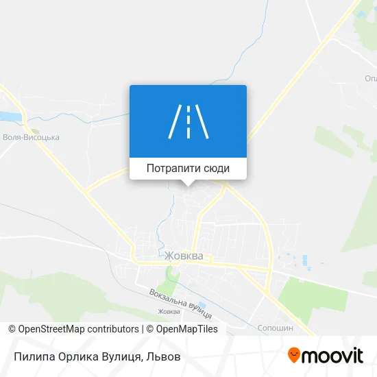 Карта Пилипа Орлика Вулиця